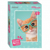 Мозаика Step Puzzle Мирна Котенок в очках 54 71153