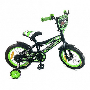 Велосипед Favorit Biker 14" (2019) Black/Green BIK-14GN