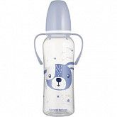 Бутылочка для кормления Canpol babies CUTE ANIMALS с ручками и узким горлышком 250 мл., 12 мес.+ (11/845) blue new