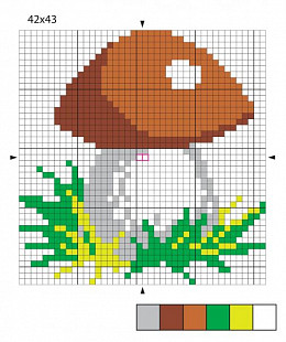 Набор для творчества Десятое Королевство Вышивка Гриб 01124