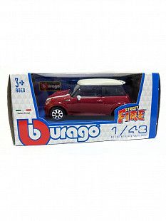 Машинка Bburago 1:43 Mini Cooper S (18-30000/18-30257) red