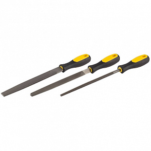 Набор напильников №2 Stayer Profi 200 мм, 3 пр. (плоск., трехгр., кругл.) 16610-H3