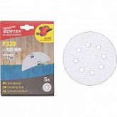 Шлифлист для краски самозакрепляющийся Wortex 12,5 см Р320 (5 штук) WSD21320E519
