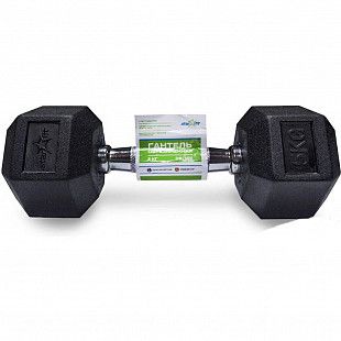 Гантель гексагональная Starfit Pro DB-301 обрезиненная 5 кг black