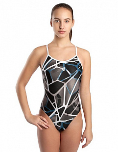 Купальник спортивный женский Mad Wave Reflection PBT black/white