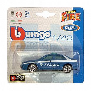 Машинка Bburago 1:43  Alfa Romeo 156 Polizia 1997 (18-30001/18-30096) blue
