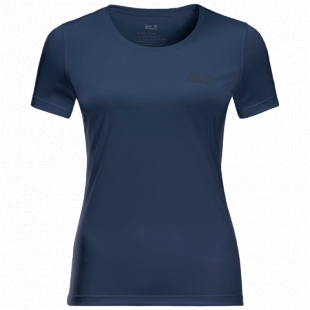 Футболка женская Jack Wolfskin Tech T W dark indigo