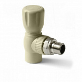 Шаровой кран Pro Aqua угловой для радиатора полипропил. PP-R 20х1/2 ЦБ-0000295460