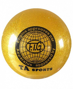 Мяч для художественной гимнастики RGB-102 15 см Yellow