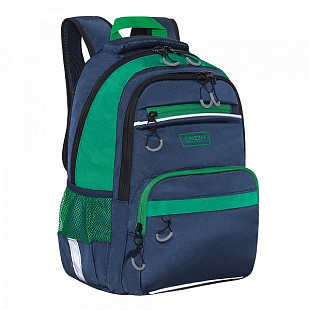 Рюкзак школьный GRIZZLY RB-054-5 /3 blue/green