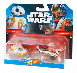 Набор машинок Hot Wheels Звездные войны BB-8 и По Дамерон (CGX02)