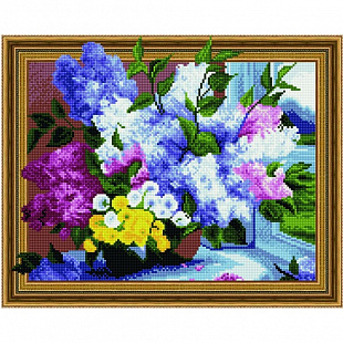 Алмазная вышивка 5D Picasso Букет сирени на окне 5PD4050035