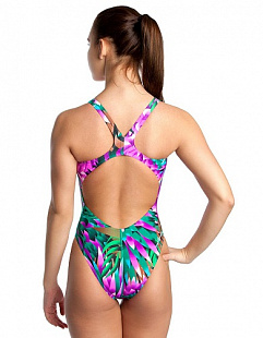 Купальник спортивный женский Mad Wave Flower green/purple