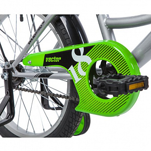 Велосипед Novatrack Vector 18" (2019) Silver/Green 183VECTOR.SL9
