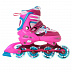 Раздвижные роликовые коньки RGX Sonic Pink (светящиеся колеса)