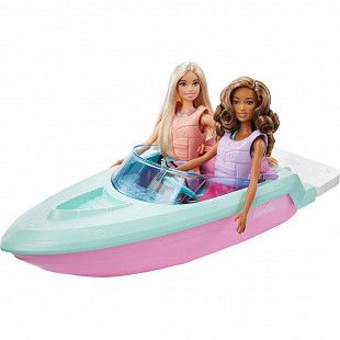 Игровой набор Barbie Малибу и Бруклин с машиной и лодкой (GXD66)