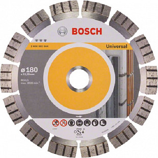 Алмазный круг Bosch 180х22,23 мм универсальный 2608602664