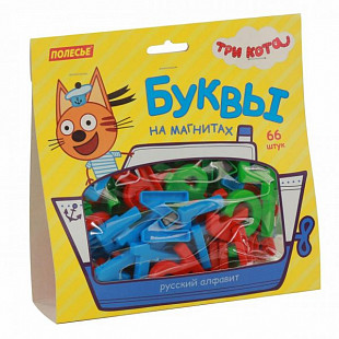 Игровой набор Полесье Три кота буквы на магнитах 66шт 69924