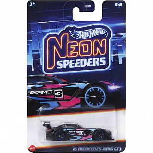 Машинка Hot Wheels Neon Speeders '16 Mercedes-AMG GT3 5/8 (HLH72 HRW79)
