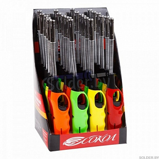 Бытовая газовая пьезозажигалка Rexant с классическим пламенем СК-302W Сокол 61-0956