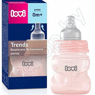 Бутылочка для кормления Lovi Trends 120 мл., 0+ (21/565_pin)