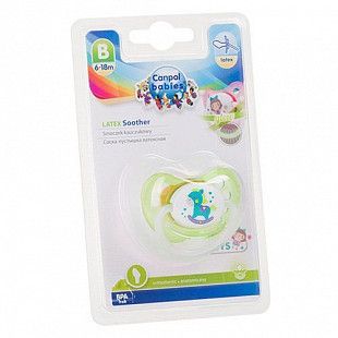 Пустышка Canpol babies Toys Латексная Ортодонтическая 6-18 мес. (23/260) green