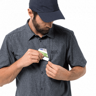 Рубашка мужская Jack Wolfskin Barrel Shirt night blue