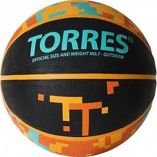 Мяч баскетбольный Torres TT, р.7 B02127 orange/black