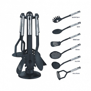 Кухонный набор на подставке Peterhof PH-12143 black