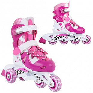 Раздвижные роликовые коньки Alpha Caprice Teddy Fuchsia