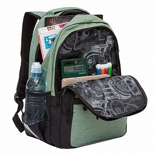 Рюкзак школьный GRIZZLY RB-054-6 /5 green