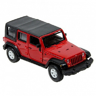 Коллекционная машина Bburago Jeep Wrangler Unlimited Rubicon (18-43012) red