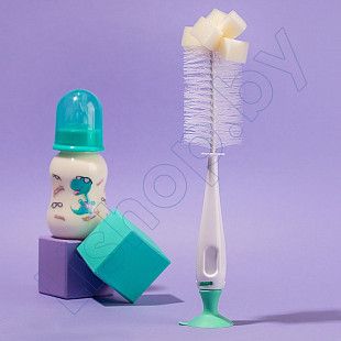Щетка-ершик Baby Planet для бутылочки и соски со спонжем (8408)