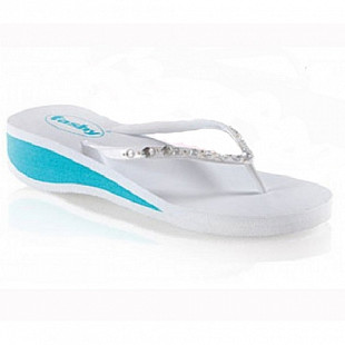 Шлепанцы пляжные женские Fashy 7649-00 white/blue