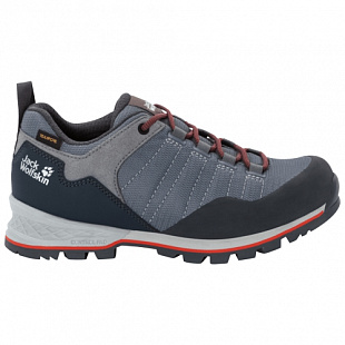 Водонепроницаемые кроссовки женские Jack Wolfskin Scrambler Lite Texapore Low W pebble grey / orange coral