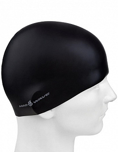 Шапочка для бассейна (плавания) взрослая Mad Wave Reverse Champion black/white