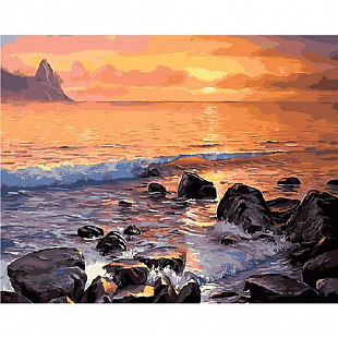Картина по номерам Picasso Прибой в лучах заката PC4050361