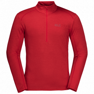 Пуловер мужский Jack Wolfskin Sky Range Halfzip M red lacquer