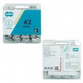 Цепь KMC K1 WIDE 1 ск. 1/2x1/8"х110 silver/black ZTB19235