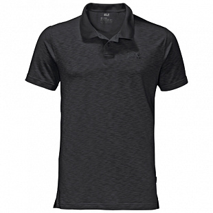 Рубашка поло мужская Jack Wolfskin Travel Polo Men black