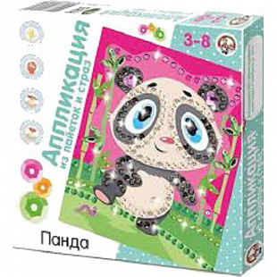 Игрушка Десятое Королевство Аппликация из пайеток и страз Панда 1534