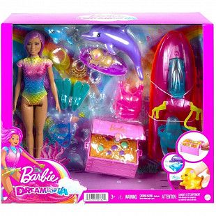 Игровой набор Barbie Dreamtopia с водным транспортом (HBW90)