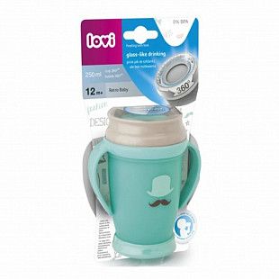 Поильник-непроливайка Lovi 360° Retro Baby 250мл 12м+ 1/590new Turquoise