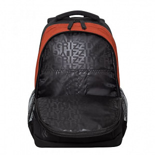 Рюкзак школьный GRIZZLY RU-925-1 black/terrakot