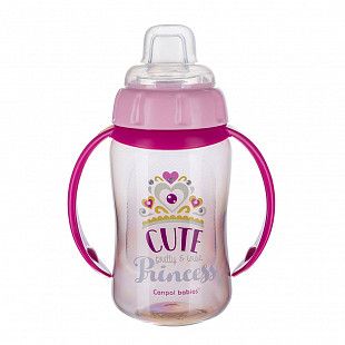 Поильник Canpol babies FUTURE DAYDREAMS  с силиконовым носиком 6м+ 320 мл (56/514)  pink