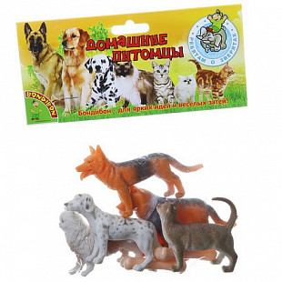 Набор животных Bondibon "Ребятам о Зверятах", домашние питомцы ВВ1624 (5 шт)