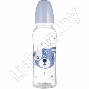 Бутылочка для кормления Canpol babies Cute Animals с узким горлышком 250 мл., 12+ мес. (11/841_blu)