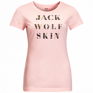 Футболка женская Jack Wolfskin Flower Letter T W blush pink