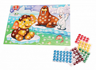 Мозаика Рыжий Кот Из пуговиц А4 Мамонтенок М-7331