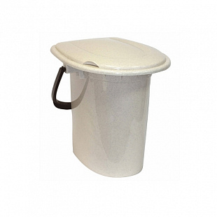 Ведро туалетное Idea 16л beige marble М2459